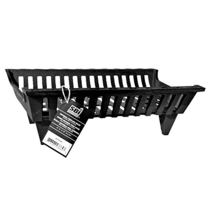 SBI 17.5"x12"x4.75" universal fireplace grate made of high-quality cast iron, ideal for enhancing fireplace efficiency.