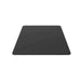 Black steel hearth pad 41 1/4" x 44", protects floors from hot embers, minimalist design, ideal for appliances without R factor.