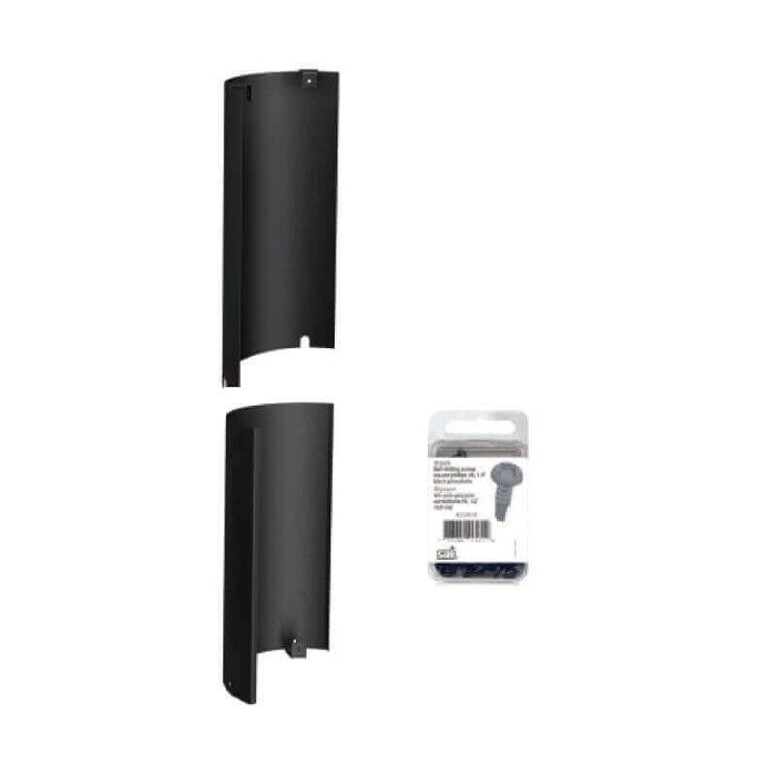 SBI 6" Heat Shield Kit with telescoping shield and self-tapping screws for ceiling installation - Black.