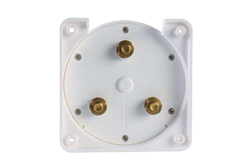 SEAFLO Battery Selector Switch for RV and boat, available at Cabin Depot. Allows battery bank selection and parallel operation for emergencies.