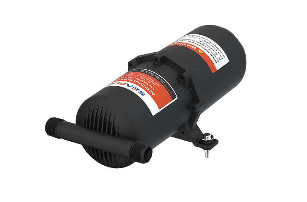 SEAFLO 12V 5.5GPM 51 Series Water Pressure System for cabins, featuring a diaphragm pump with strainer and accumulator – Cabin Depot.