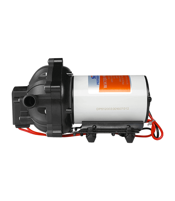 SEAFLO 110V 5GPM 51 Series Diaphragm Pump 60PSI for RV, boat, and remote cabin water systems with five-chamber diaphragm.