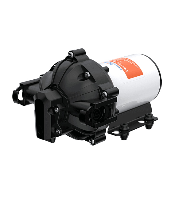 SEAFLO 12V 5GPM 52 Series Diaphragm Pump 60PSI with five-chamber design and Quick Attach Fittings for easy installation.