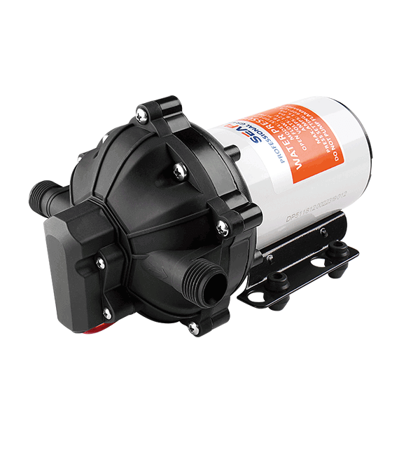 SEAFLO 24V 5GPM 51 Series Diaphragm Pump 60PSI for boats, RVs, cabins available at Cabin Depot, high-volume water pump.