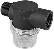SEAFLO 1/2 MNPT to 1/2 FNPT Inline Filter, 50 Mesh, Cabin Depot