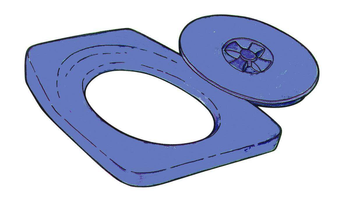 Separett 300 Insulated Seat with lid, easy installation for outhouses, available at Cabin Depot