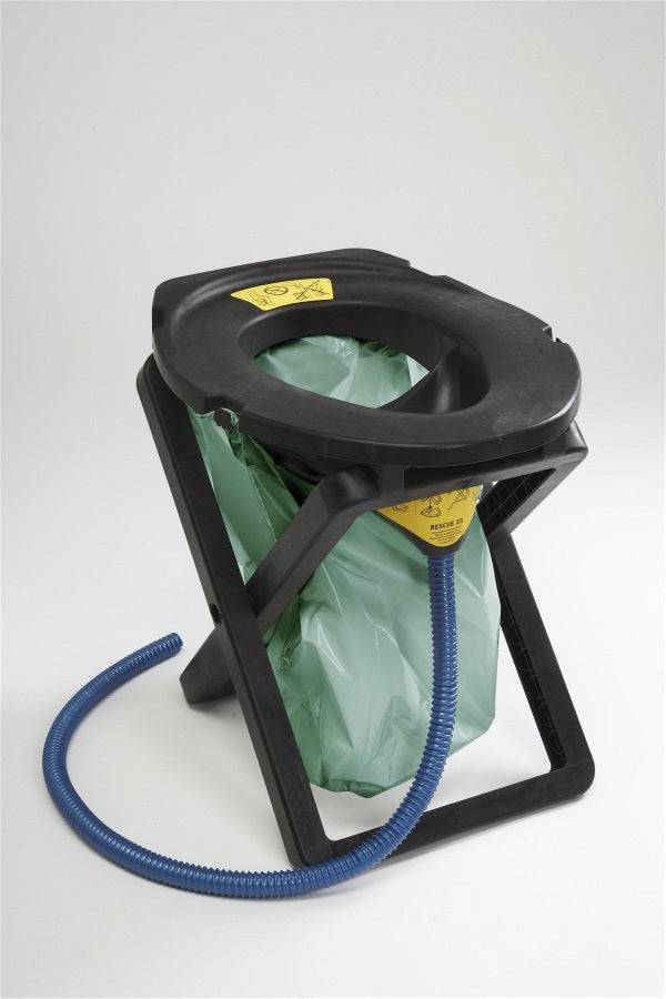 Separett Rescue 25 Camping Toilet from Cabin Depot, ideal for RVs, cabins, campsites, and more. Compostable bag included for easy use.