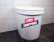 Separett Tiny 1270 Toilet with Internal Urine Tank, eco-friendly compact design, ideal for small spaces; free shipping from Cabin Depot.