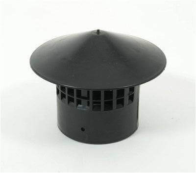 Separett Vent Cowl Ø75 mm black for Villa 9000-series ventilation at Cabin Depot.