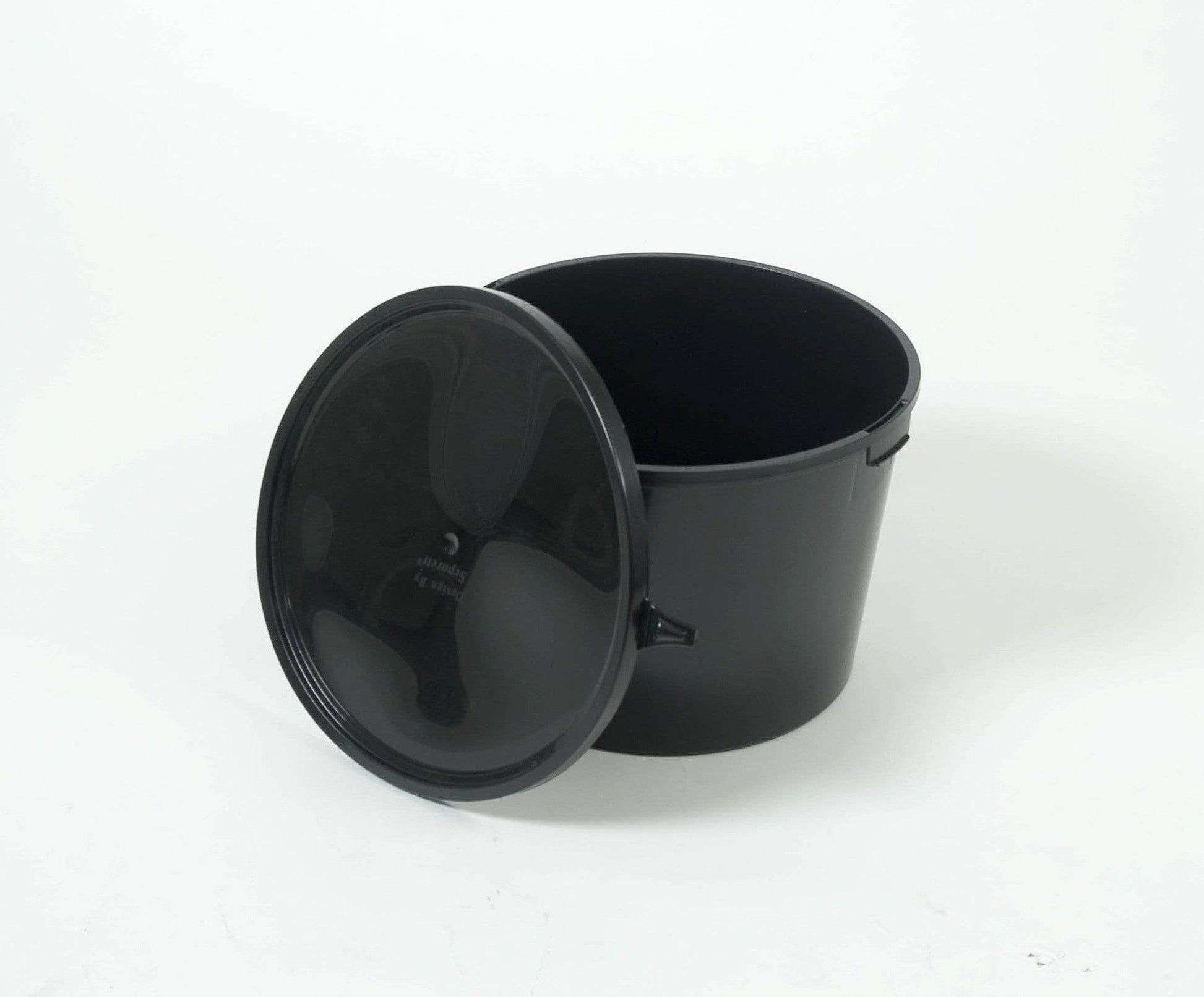 Separett Solid Waste Container with Lid from Cabin Depot for Villa Toilets - Black