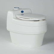 Separett Villa 9210 Toilet for off-grid use by Cabin Depot, 12V/110V compatible with battery and solar power, ideal for remote locations.