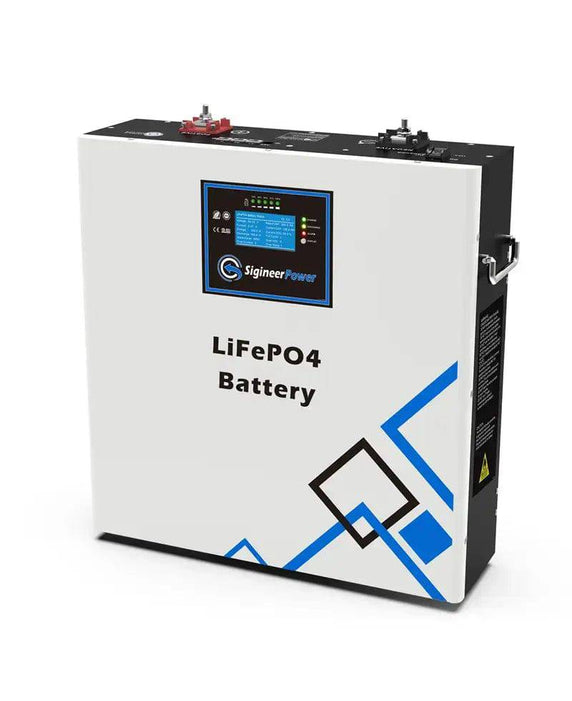 Sigineer 48V 100Ah LiFePO4 Battery for RVs, boats, and solar systems with deep-cycle performance and free shipping offer.