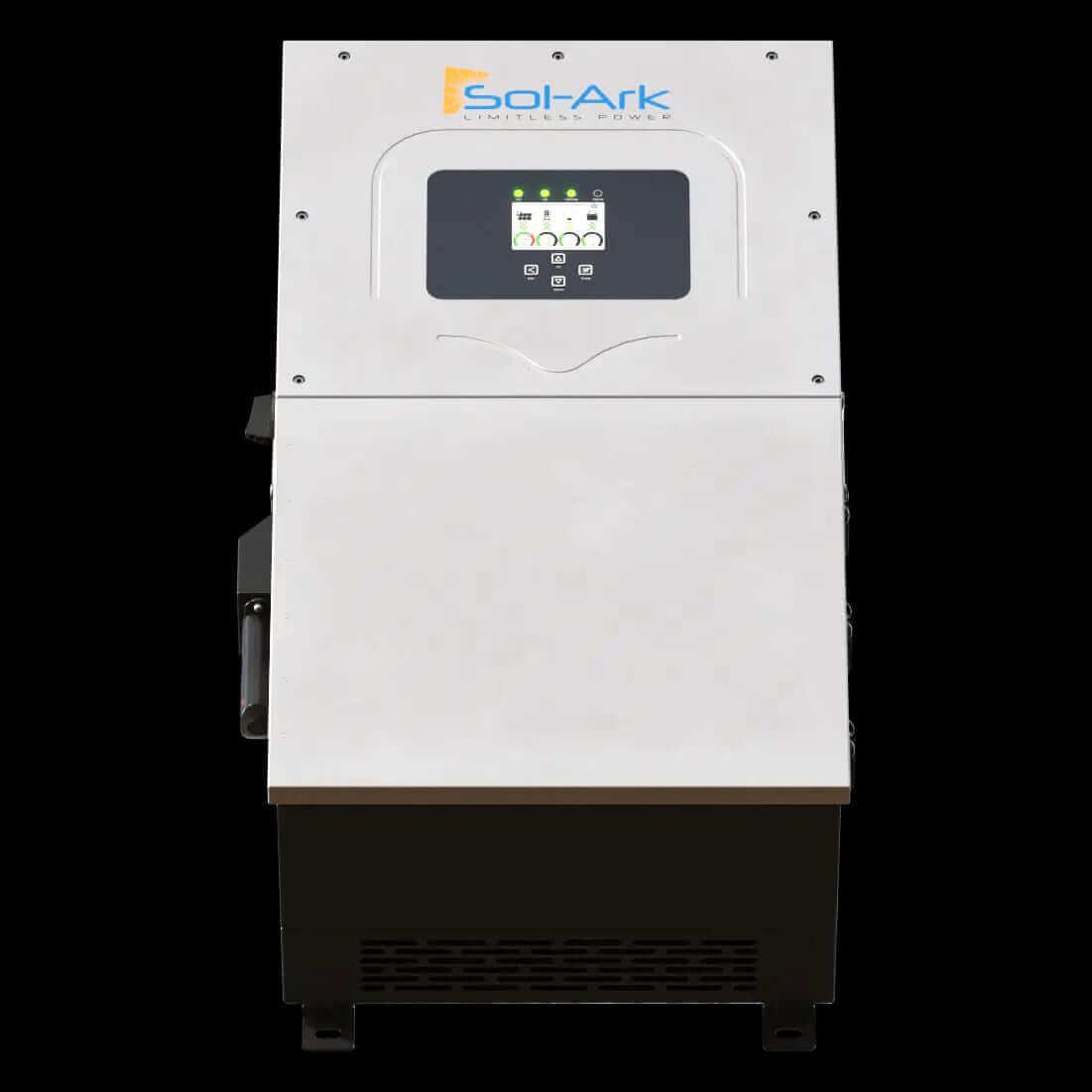 Sol-Ark 12,000W hybrid inverter for off grid solar power, featuring remote monitoring. Available at Cabin Depot. Ultimate energy solution.