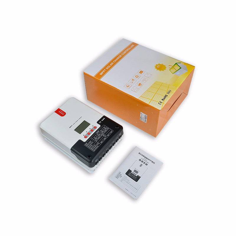 SRNE 60A MPPT Charge Controller with packaging and manual from Cabin Depot