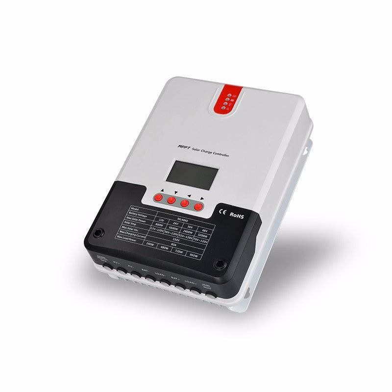 SRNE 60A MPPT Charge Controller with advanced technology for efficient solar energy use, available at Cabin Depot.