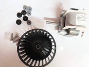 Sun-Mar fan motor kit components for composting toilets, compatible with electric models from 2004 onwards, available at Cabin Depot.