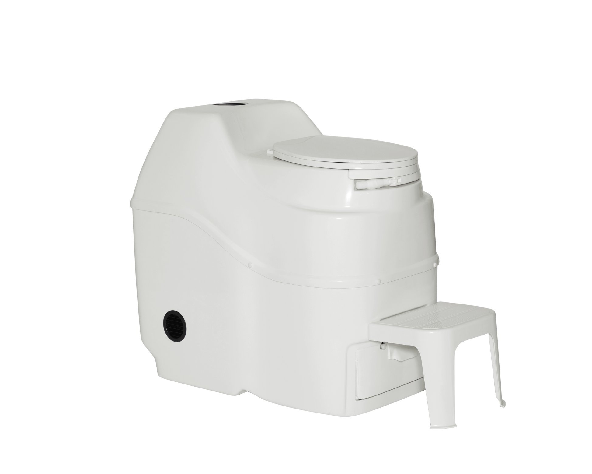 Sun-Mar Excel NE Non-Electric Toilet for off-grid living from Cabin Depot.
