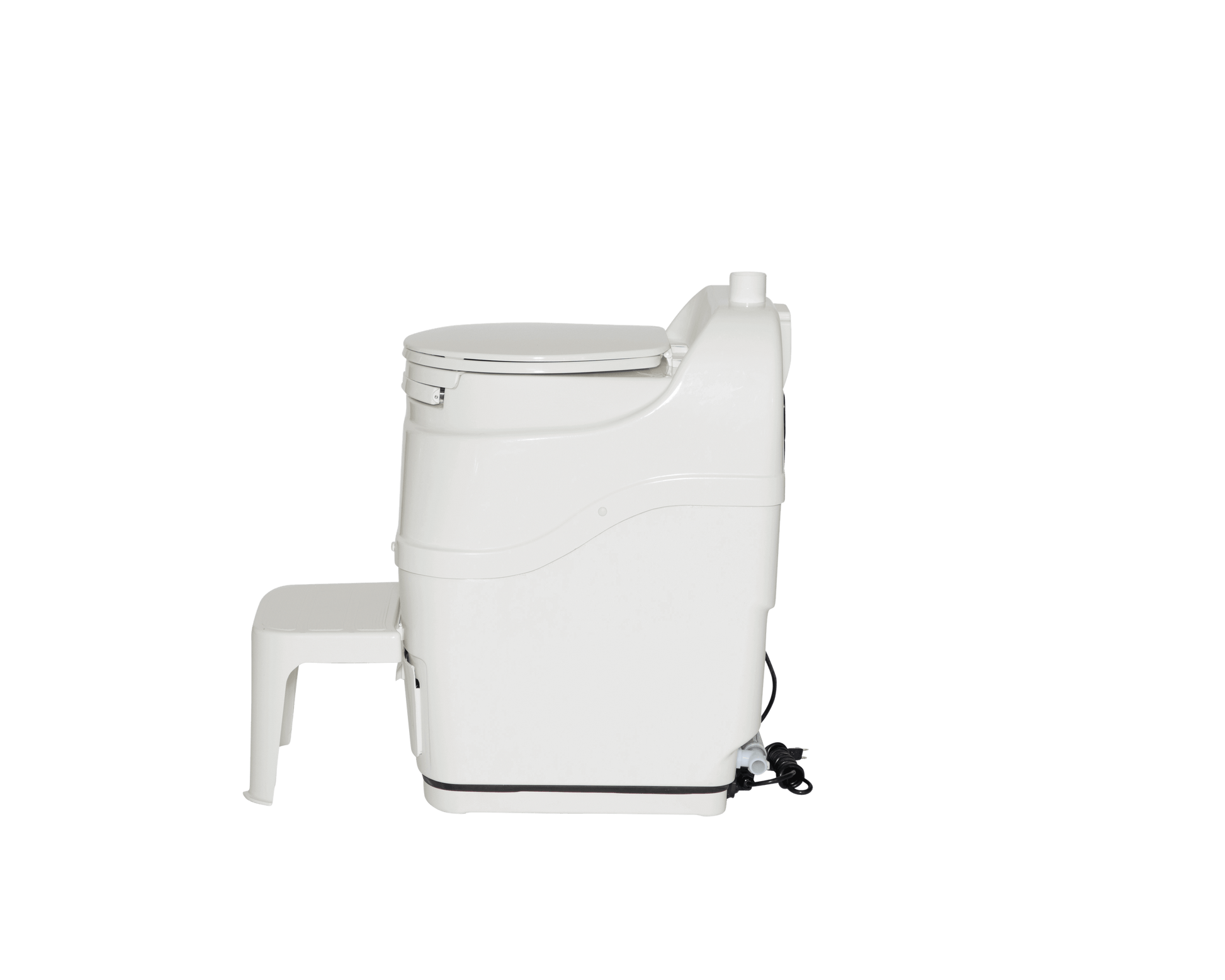 Sun-Mar SpaceSaver Toilet - Compact design for tight spaces, available at Cabin Depot. Includes high-quality turbo-fan. Ideal for small areas.