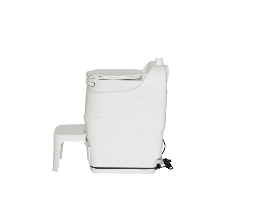 Compact Sun-Mar SpaceSaver Toilet with Turbo-Fan for Small Spaces