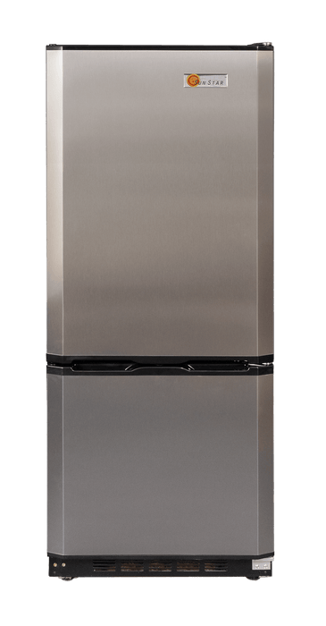 SunStar Solar DC/AC Refrigerator 10CU ST-10RF (Black + Stainless)