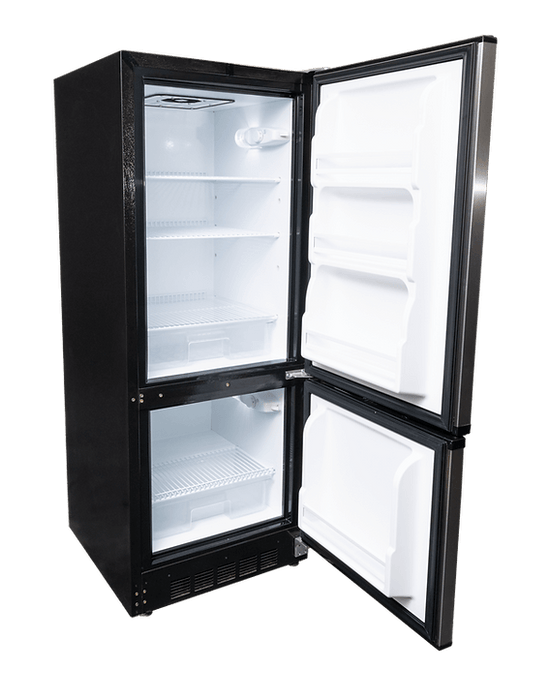 SunStar Solar DC/AC Refrigerator 10CU ST-10RF (Black + Stainless)