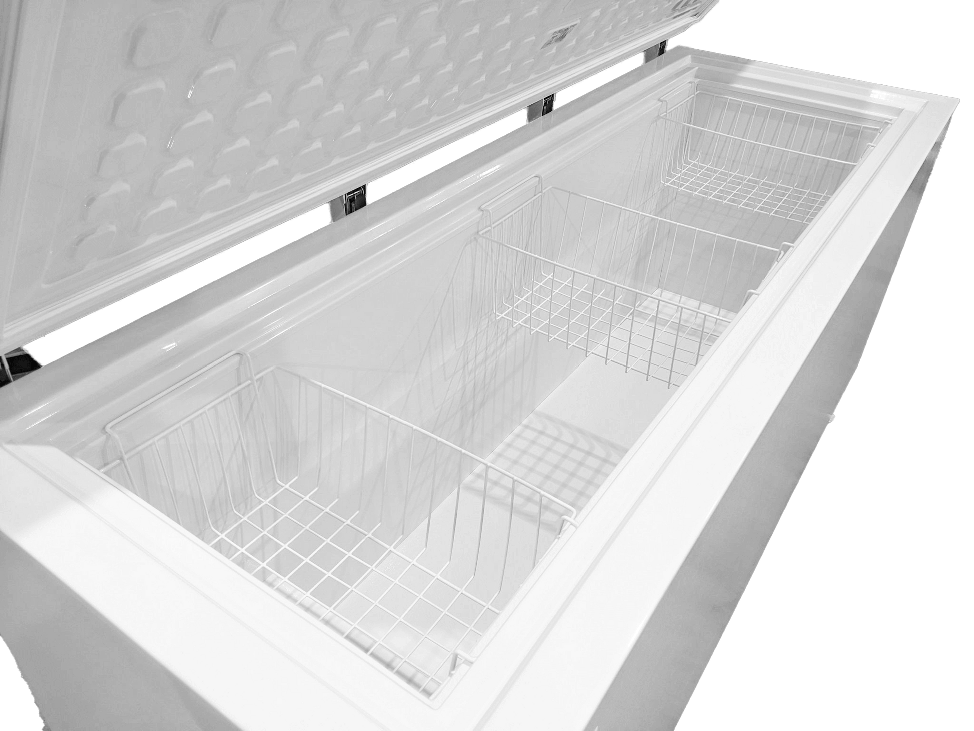 SunStar 21CU Solar/DC Chest Freezer with double insulated gasket, energy-efficient for off-grid use. Available at Cabin Depot.