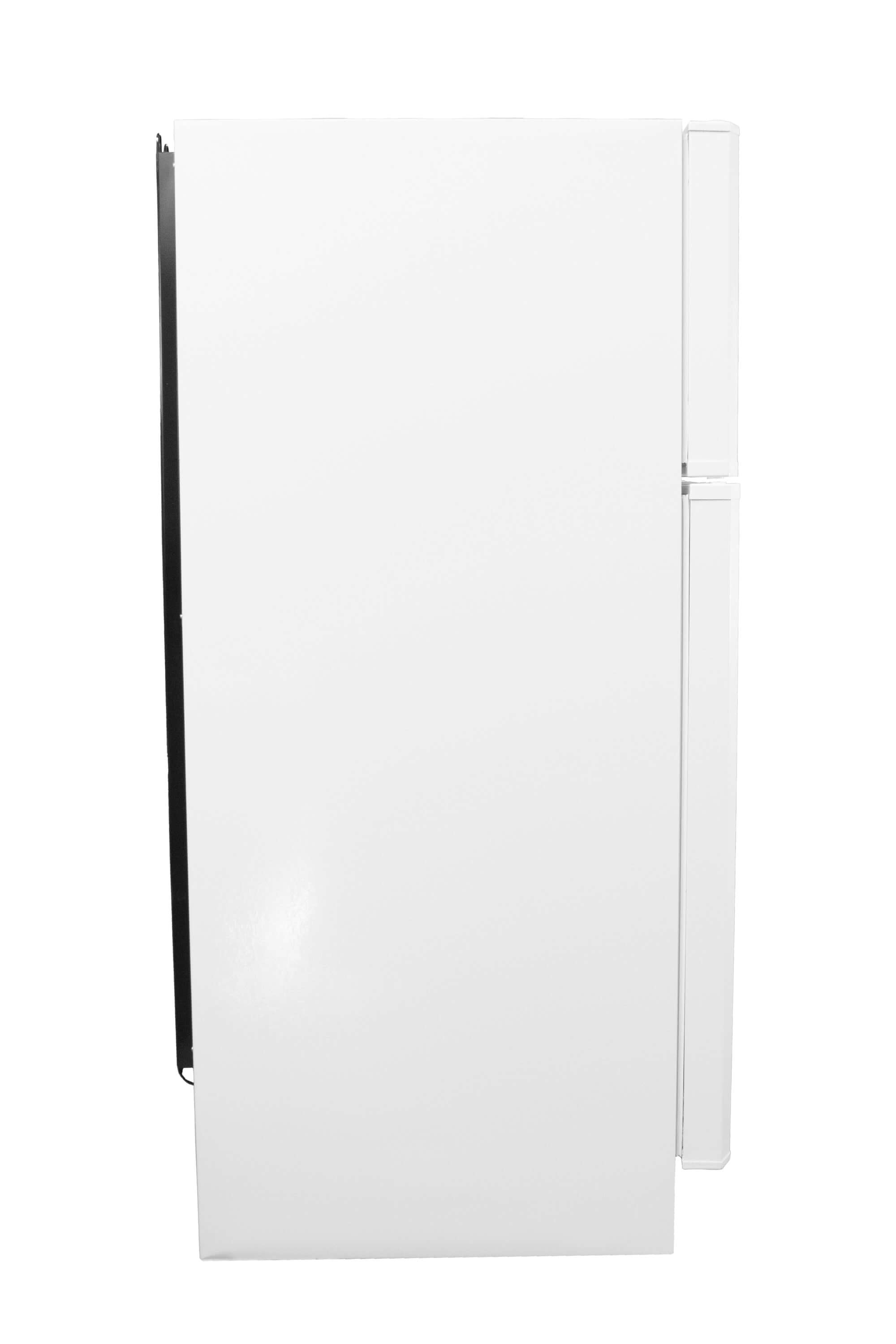 SunStar 16CU Solar/DC Refrigerator in White for off-grid living, available at Cabin Depot. Features dual compressor and thermostat.