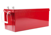 Rolls 12V 210AH AGM sealed deep cycle battery by Cabin Depot, red casing. Ideal for reliable power solutions.