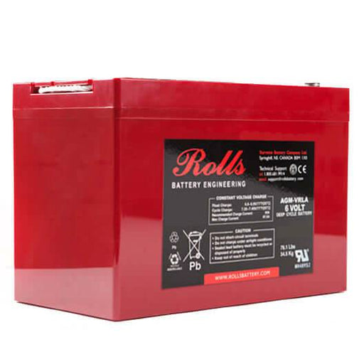 Rolls 6V 260 AGM Deep Cycle Battery for Off-Grid Renewable Energy Storage