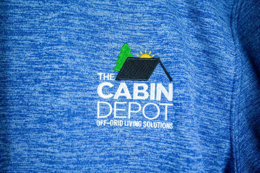 The Cabin Depot Medium Men's Heathered Hoodie - Blue - by The Cabin Depot