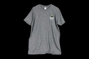 Alt Tag: Cabin Depot XL Men's Heathered T-Shirt in Grey, 50% polyester, 50% cotton. Premium XXL comfort and style. Perfect for casual wear.