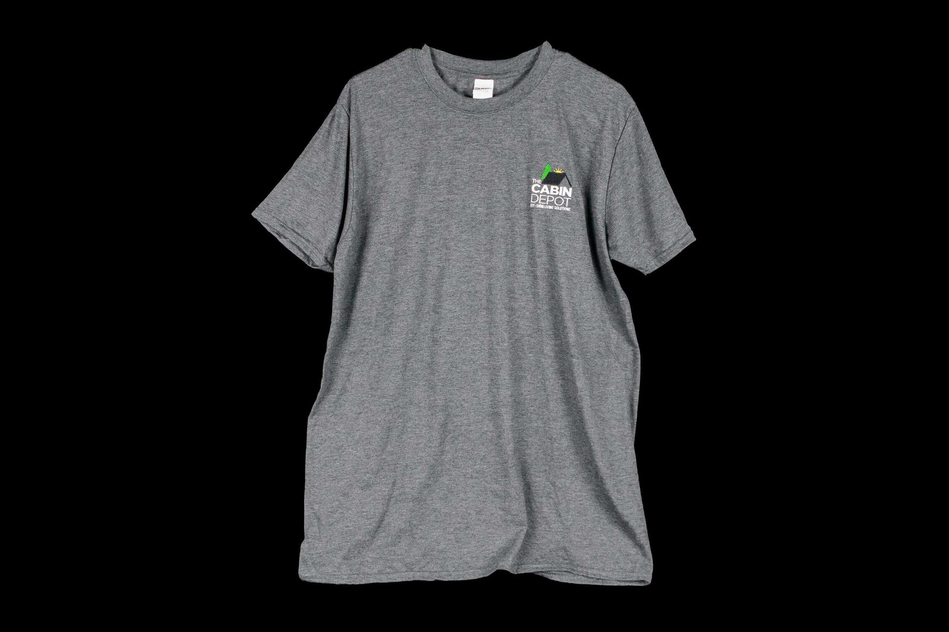 Alt Tag: Cabin Depot XL Men's Heathered T-Shirt in Grey, 50% polyester, 50% cotton. Premium XXL comfort and style. Perfect for casual wear.