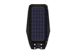 Intrepid Pioneer 100W solar street lamp with integrated solar panel, ideal for driveways and pathways lighting.