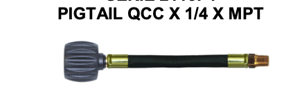 Martin 18 inch Pigtail QCC x 1/4 inch MPT for Cabin Depot LP Regulator 476,000 BTU, efficient gas connection accessory.
