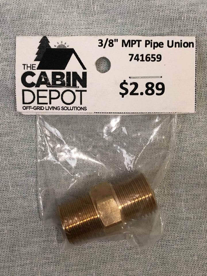 Martin 3/8" MPT Pipe Union 216-6 from Cabin Depot, ideal for off-grid solutions, priced at $2.89.