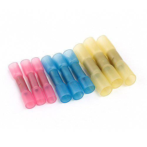 Kedron #10 Butt Connector Pair with Heat Shrink from Cabin Depot in assorted colors for secure electrical connections