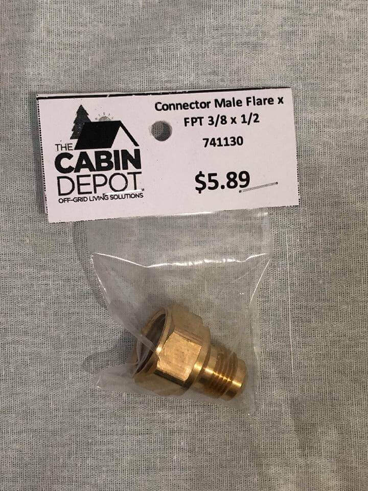 Martin 3/8" x 1/2" Male Flare Connector Fitting - Cabin Depot product image