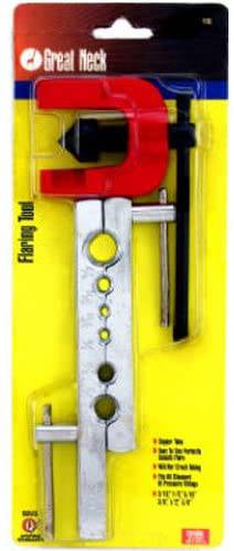 Great Neck Pipe Flaring Tool Kit for copper tubes, fits 3/16" to 5/8" sizes, ideal for high-pressure fittings, available at Cabin Depot.