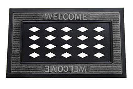 Sassafrass Mat Tray with Welcome Text for Cabin Depot - Durable Entry Decor