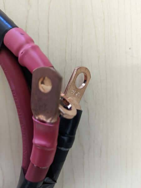 TCD #2 Battery to Inverter Cable Pair, 5ft with Lugs, for Cabin Depot SRNE Inverter/Charger Systems; Positive & Negative Connections