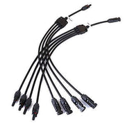 Kedron MC4 Y Branch 4 to 1 M/F solar cable adapter, ideal for solar panel connections at Cabin Depot.