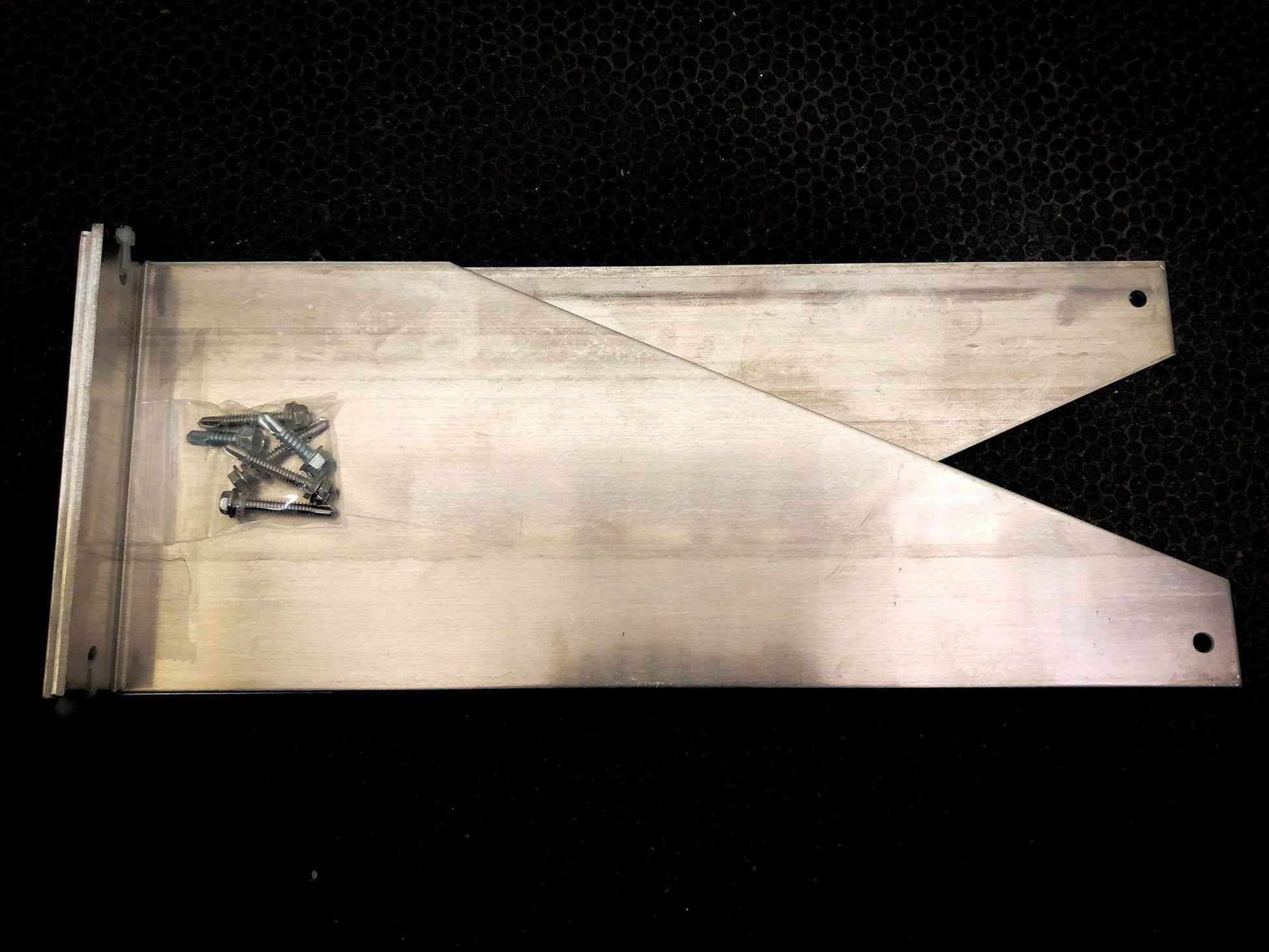 Kedron 12-inch solar panel mounting bracket set by Cabin Depot, ideal for angled wall installations. Screws not included.