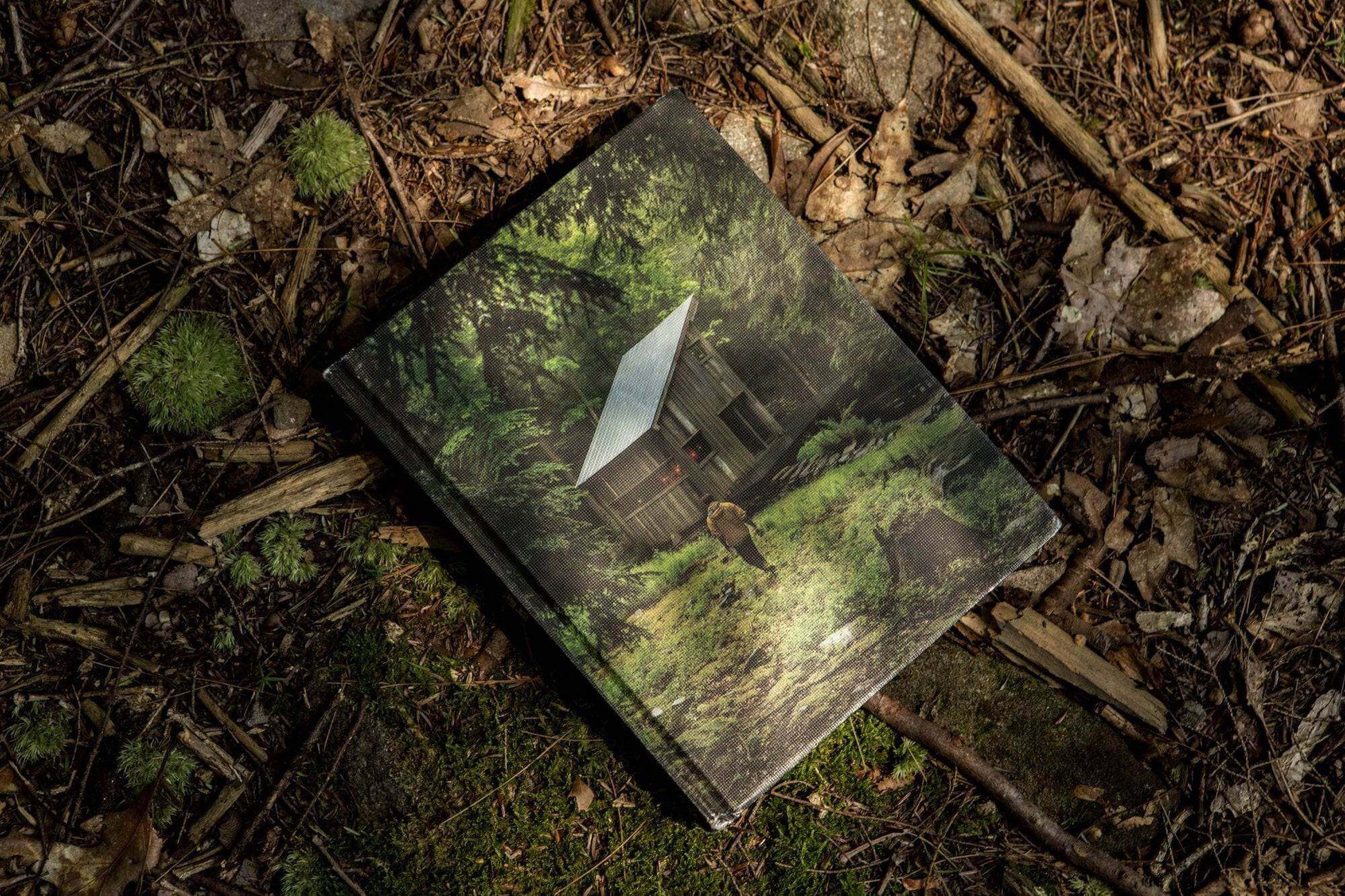 Alt Tag: Cabin Porn Book on forest floor - explore rural escapes with Cabin Depot's inspirational collection.