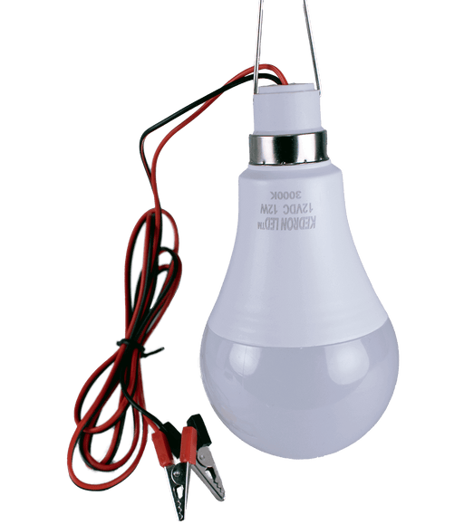 Kedron 12V 12W Hanging Camp Light With Alligator Clips - Lighting by The Cabin Depot