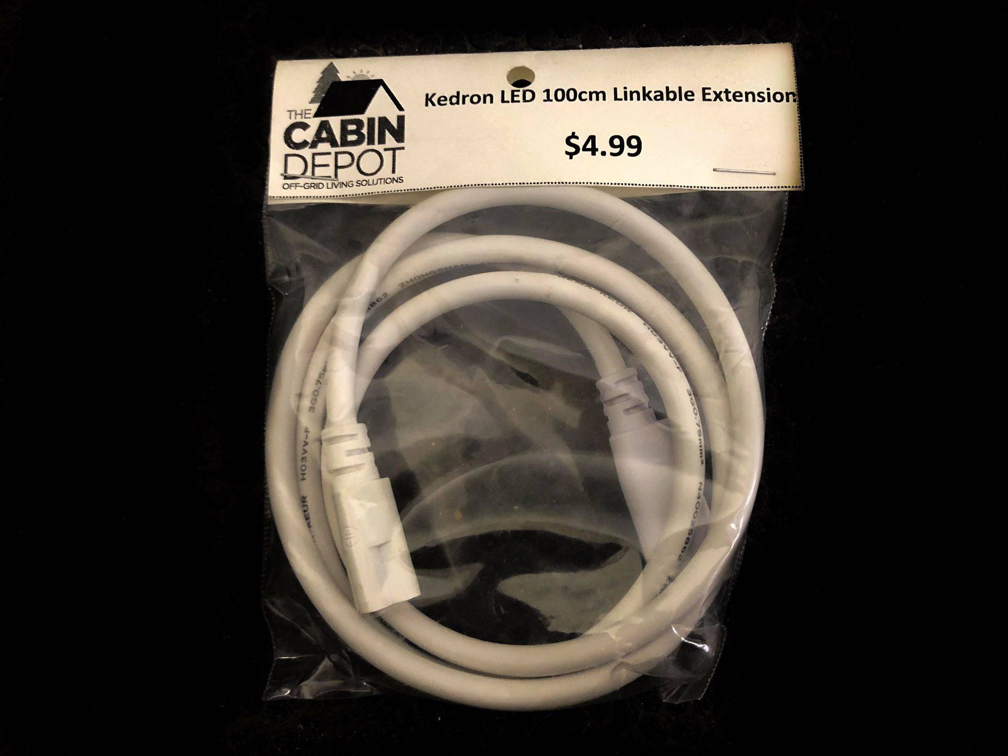 Kedron 100cm LED Linkable Extension, 120V, available at Cabin Depot, for enhancing 48 inch lighting setups. Priced at $4.99.