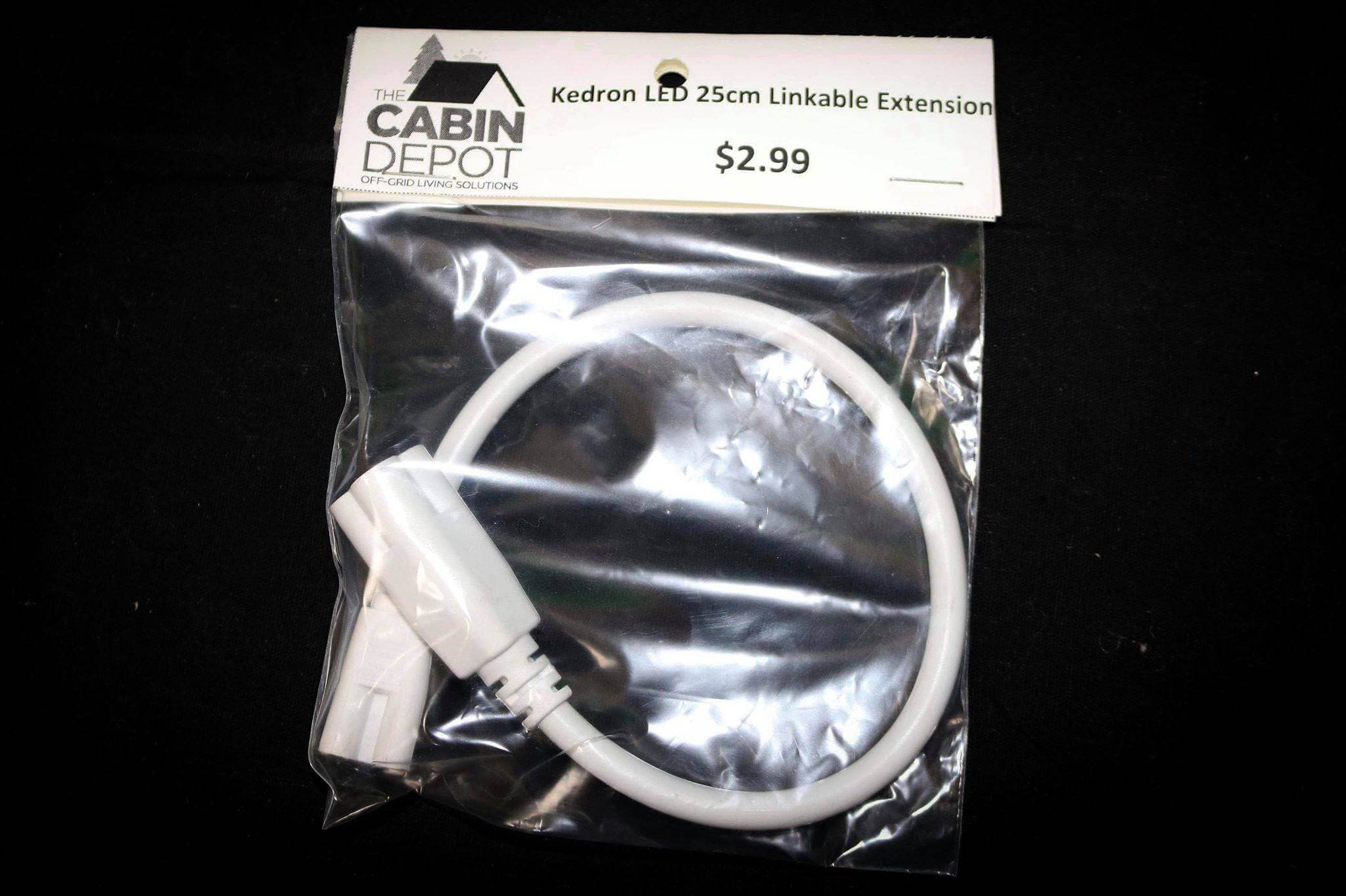 Kedron 25cm LED Linkable Extension in package from Cabin Depot for 120V 48 inch lights, priced at $2.99