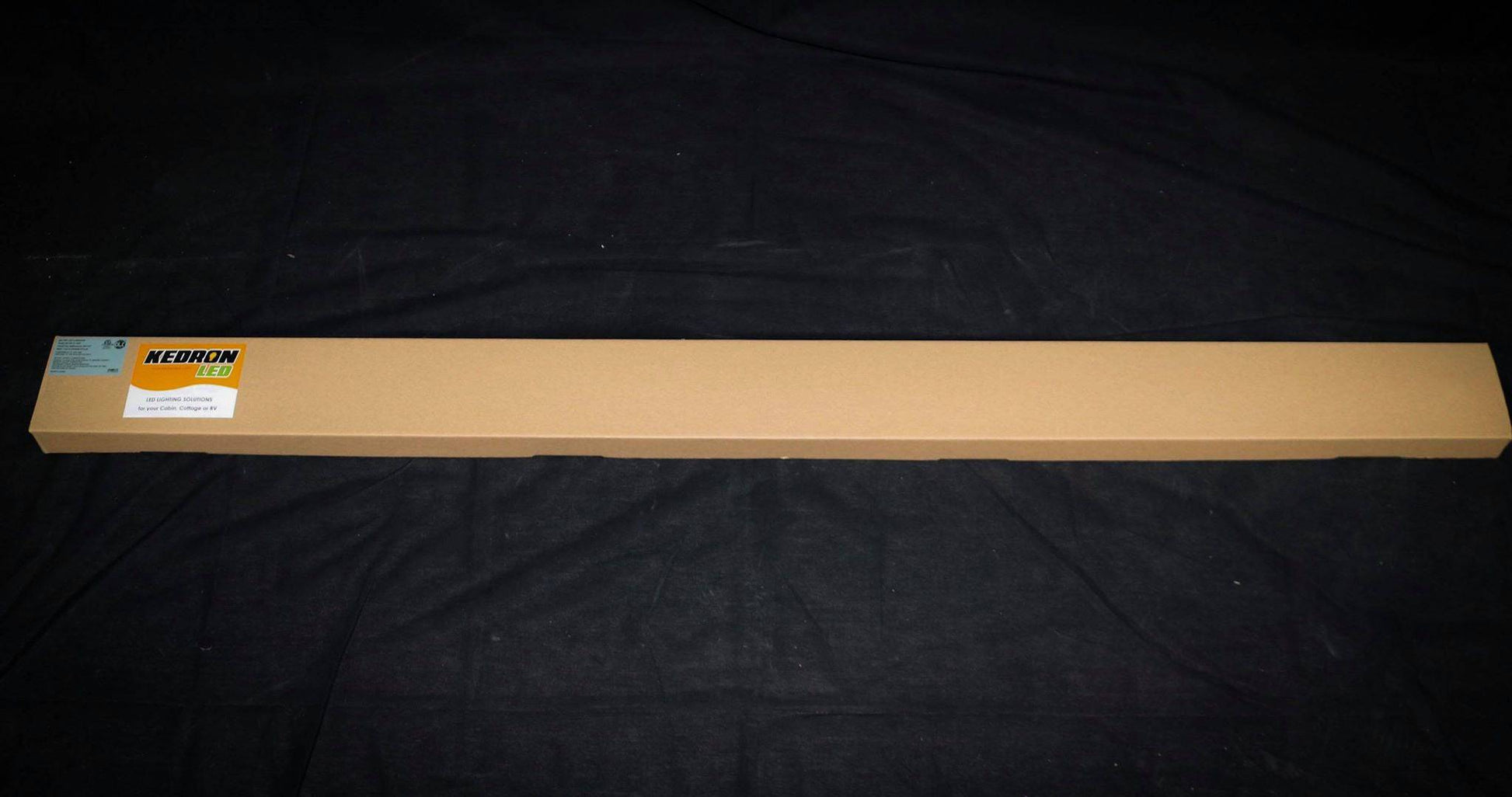 Kedron 40W 12vDC LED 48-inch Light in packaging, ideal for residential, commercial, and industrial use. Available at Cabin Depot.