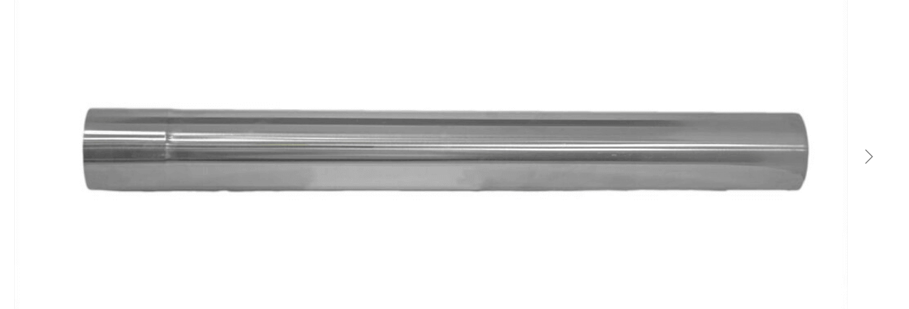 Cabin Depot Eccotemp 18" stainless steel vent extension, 2.5" x 18" durable design for efficient ventilation.