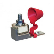 Kedron 200A Battery Terminal Fuse Assembly with red cover from Cabin Depot for secure electrical connections.