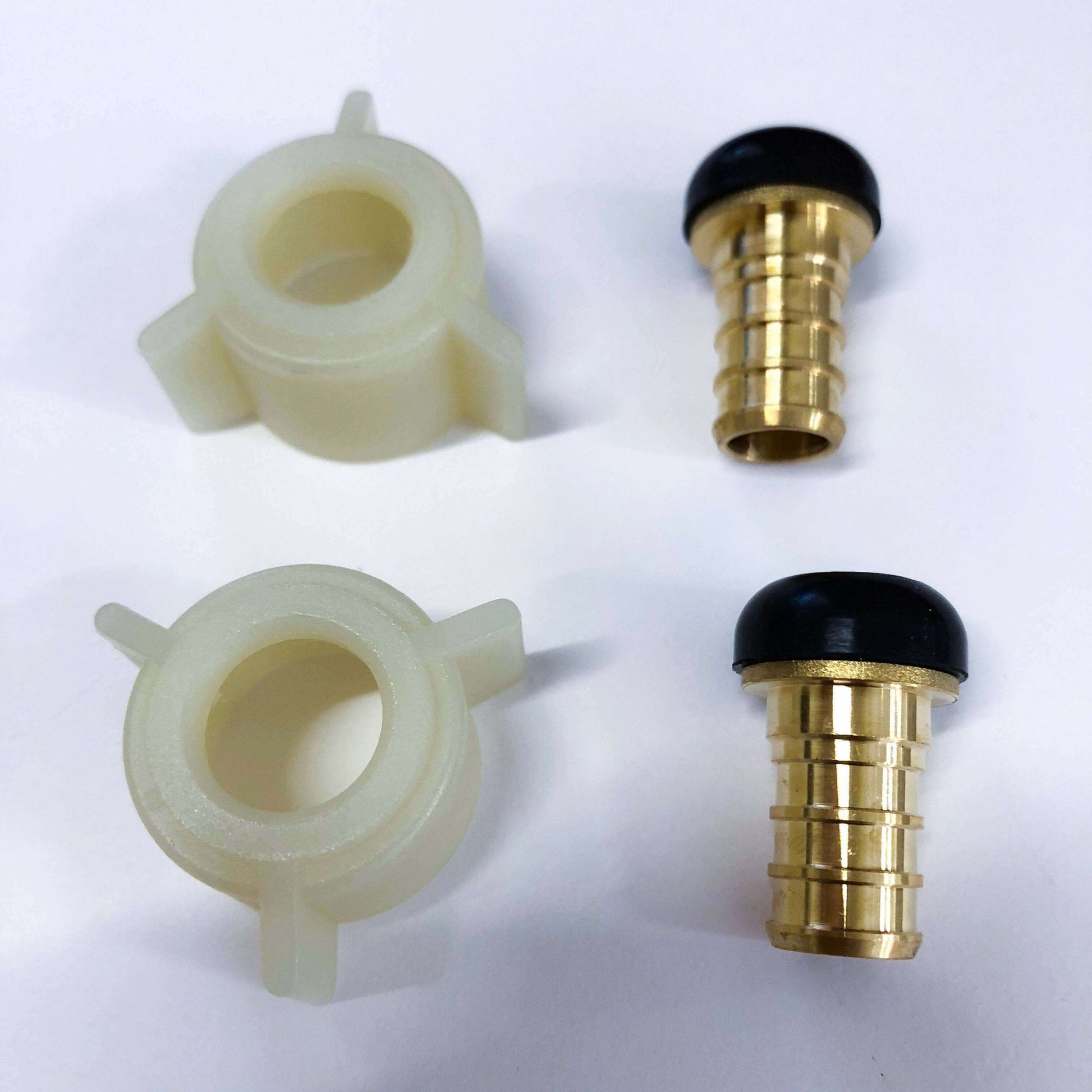 Kedron 1/2" NPT Fitting Pair - Brass and Plastic Components by Cabin Depot for Plumbing Applications